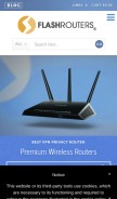 How flashrouters.com looks like on a mobile device such as an iPhone.