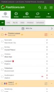 How flashscore.com looks like on a mobile device such as an iPhone.