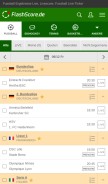How flashscore.de looks like on a mobile device such as an iPhone.