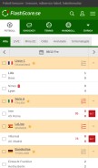 How flashscore.se looks like on a mobile device such as an iPhone.