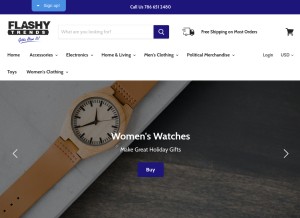 How flashytrends.com looks like on a tablet such as an iPad.