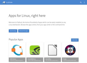 How flathub.org looks like on a tablet such as an iPad.