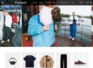 How flatspot.com looks like on a tablet such as an iPad.