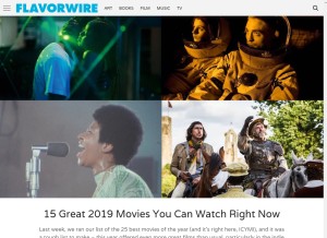 How flavorwire.com looks like on a tablet such as an iPad.