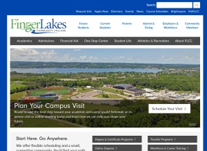 How flcc.edu looks like on a tablet such as an iPad.
