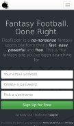 How fleaflicker.com looks like on a mobile device such as an iPhone.