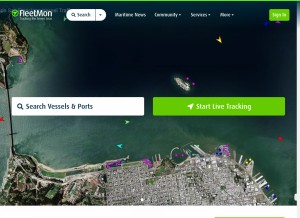 How fleetmon.com looks like on a tablet such as an iPad.