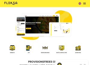 How fleksa.com looks like on a tablet such as an iPad.