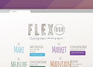 How flex360.com looks like on a tablet such as an iPad.