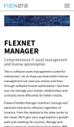 How flexnetmanager.com looks like on a mobile device such as an iPhone.