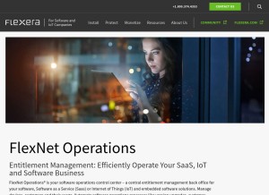 How flexnetoperations.com looks like on a tablet such as an iPad.