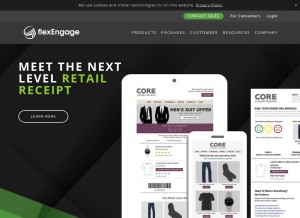 How flexreceipts.com looks like on a tablet such as an iPad.