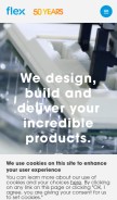 How flextronics.com looks like on a mobile device such as an iPhone.