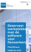 How flexwhere.nl looks like on a mobile device such as an iPhone.