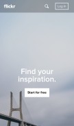 How flickr.com looks like on a mobile device such as an iPhone.