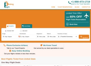 How flightpicking.com looks like on a tablet such as an iPad.