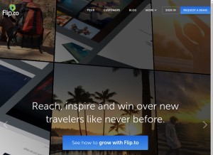 How flip.to looks like on a tablet such as an iPad.