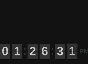 How flipclock.online looks like on a tablet such as an iPad.