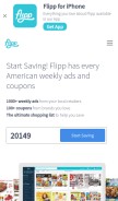 How flipp.com looks like on a mobile device such as an iPhone.