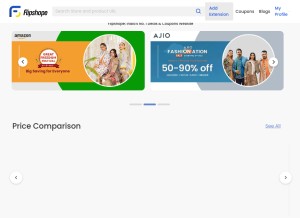 How flipshope.com looks like on a tablet such as an iPad.