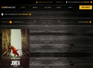 How flixbrewhouse.com looks like on a tablet such as an iPad.