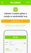 How flixbus.cz looks like on a mobile device such as an iPhone.