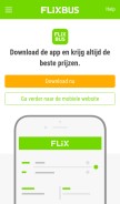 How flixbus.nl looks like on a mobile device such as an iPhone.