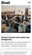 How floatmagazin.de looks like on a mobile device such as an iPhone.