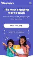 How flocabulary.com looks like on a mobile device such as an iPhone.