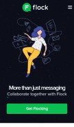 How flock.com looks like on a mobile device such as an iPhone.