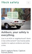 How flocksafety.com looks like on a mobile device such as an iPhone.
