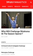 How flogymnastics.com looks like on a mobile device such as an iPhone.