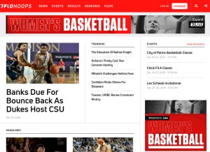 How flohoops.com looks like on a tablet such as an iPad.