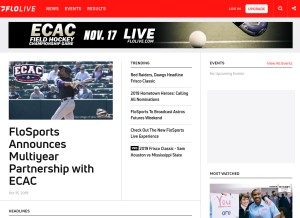 How flolive.tv looks like on a tablet such as an iPad.