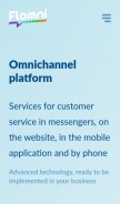 How flomni.com looks like on a mobile device such as an iPhone.