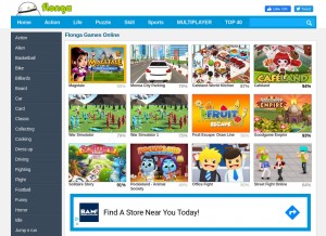 How flonga.com looks like on a tablet such as an iPad.