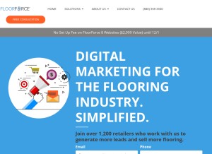 How floorforce.com looks like on a tablet such as an iPad.