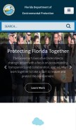 How floridadep.gov looks like on a mobile device such as an iPhone.