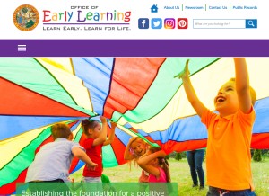 How floridaearlylearning.com looks like on a tablet such as an iPad.