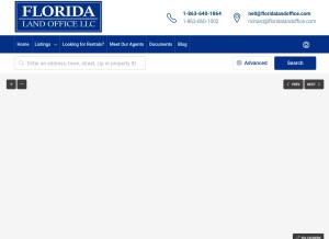 How floridalandoffice.com looks like on a tablet such as an iPad.