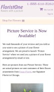 How floristone.com looks like on a mobile device such as an iPhone.