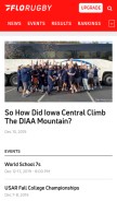 How florugby.com looks like on a mobile device such as an iPhone.