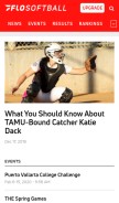 How flosoftball.com looks like on a mobile device such as an iPhone.