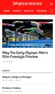 How floswimming.com looks like on a mobile device such as an iPhone.