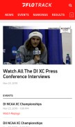 How flotrack.org looks like on a mobile device such as an iPhone.
