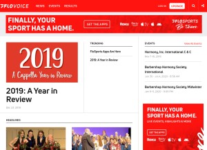 How flovoice.com looks like on a tablet such as an iPad.