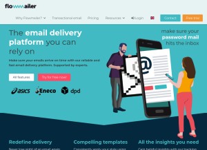 How flowmailer.net looks like on a tablet such as an iPad.