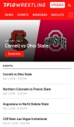 How flowrestling.org looks like on a mobile device such as an iPhone.