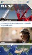 How fluor.com looks like on a mobile device such as an iPhone.