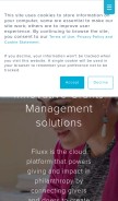 How fluxx.io looks like on a mobile device such as an iPhone.